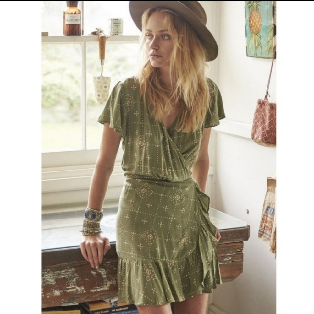 Auguste the label mini wrap dress